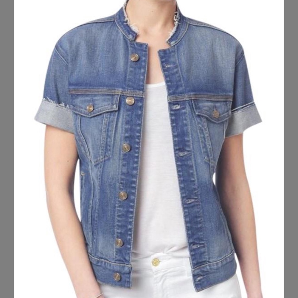7 for all man kind- raw edge sardina beach jacket